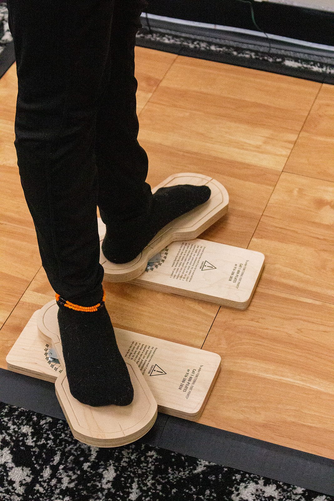 Balance board training as part of a preventative wellness session